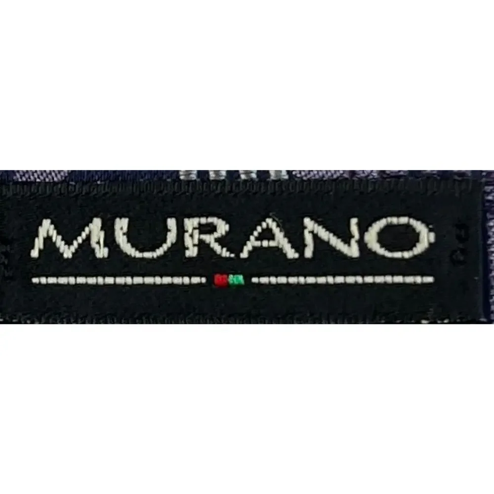 Murano Purple Geometric Plaid Silk Tie USA Made Classic Width Necktie